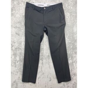 Adidas Men's Golf Pants Black Flat Front 36x32 Lightweight‎ Straight Leg Casual